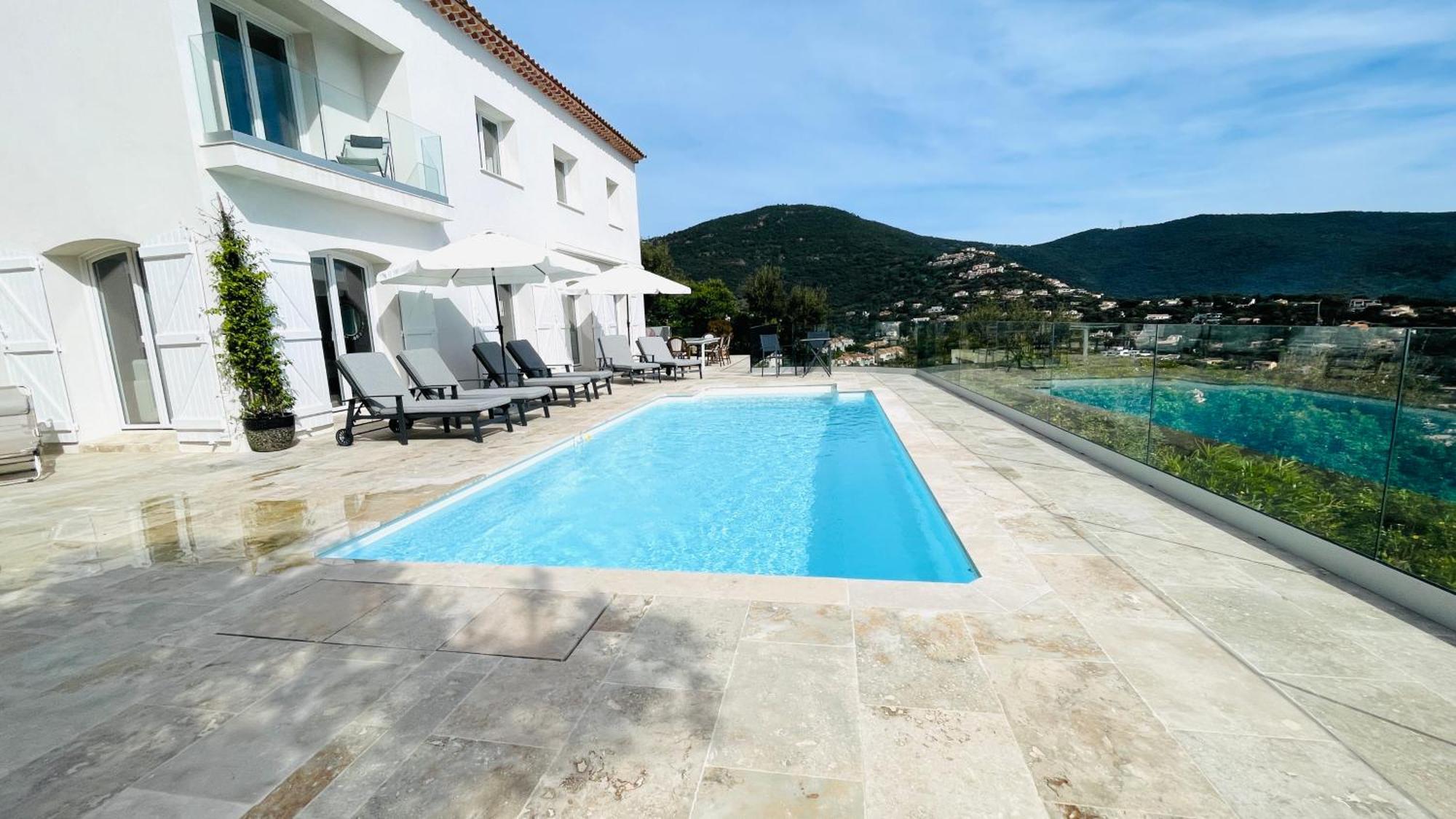 Villa Cacharelle Vue Mer Piscine Кавалер-сюр-Мер Екстер'єр фото
